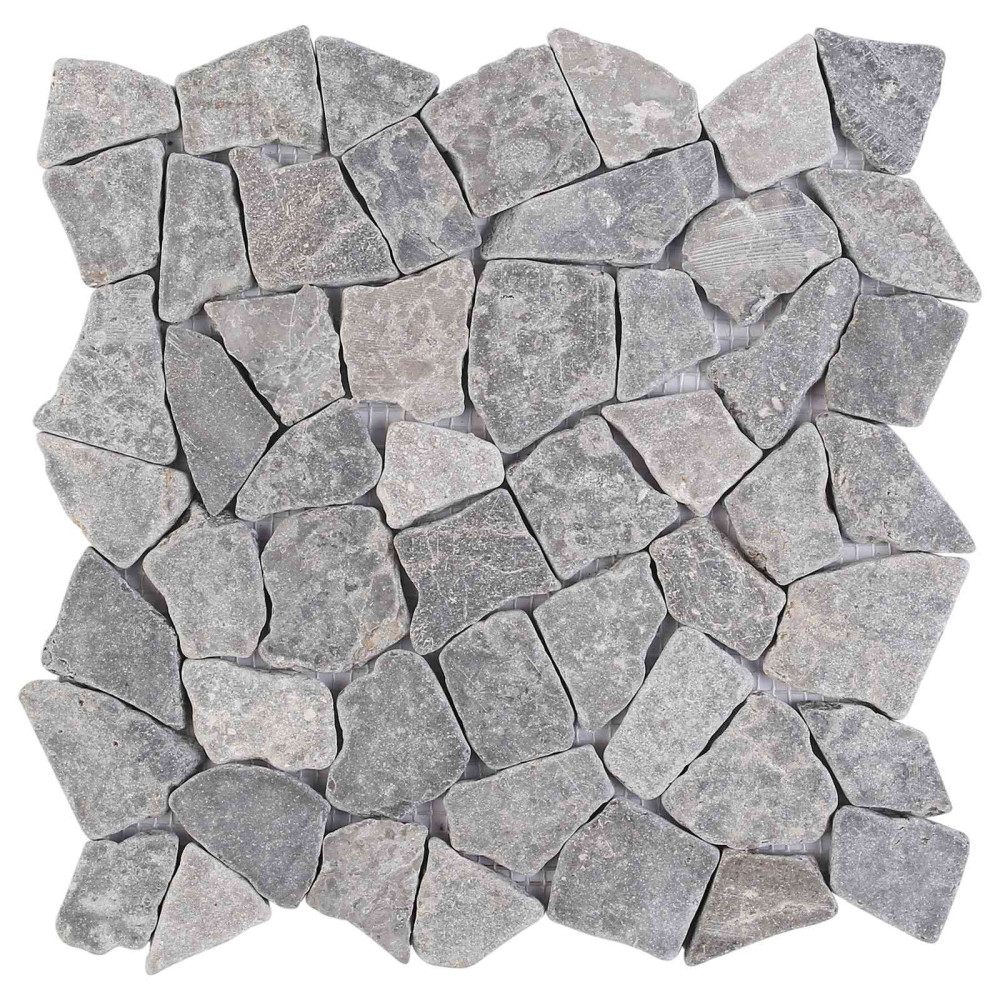 Produktbild för Mosaikplattor Ljusgrå 30 x 30 cm Marmor