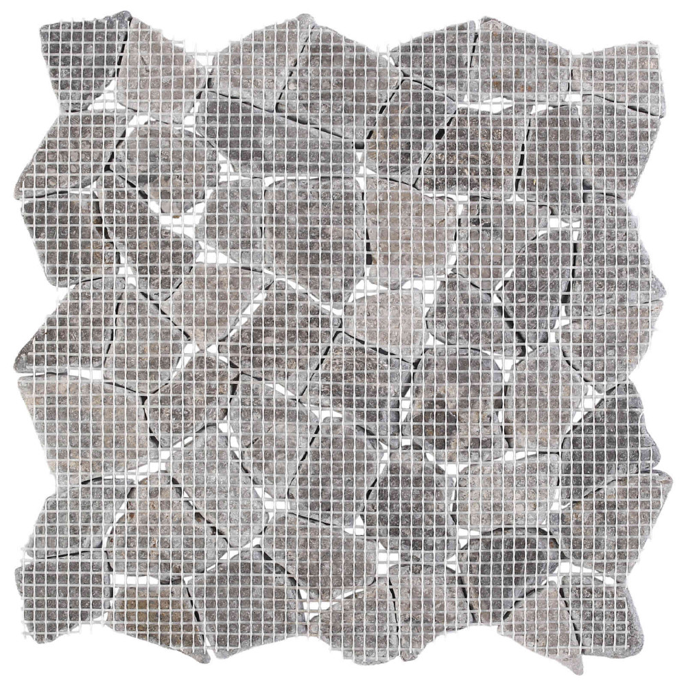 Produktbild för Mosaikplattor Ljusgrå 30 x 30 cm Marmor