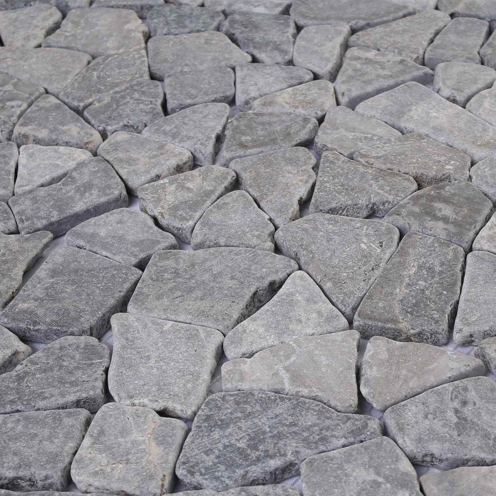 Produktbild för Mosaikplattor Ljusgrå 30 x 30 cm Marmor