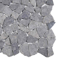 Produktbild för Mosaikplattor Ljusgrå 30 x 30 cm Marmor
