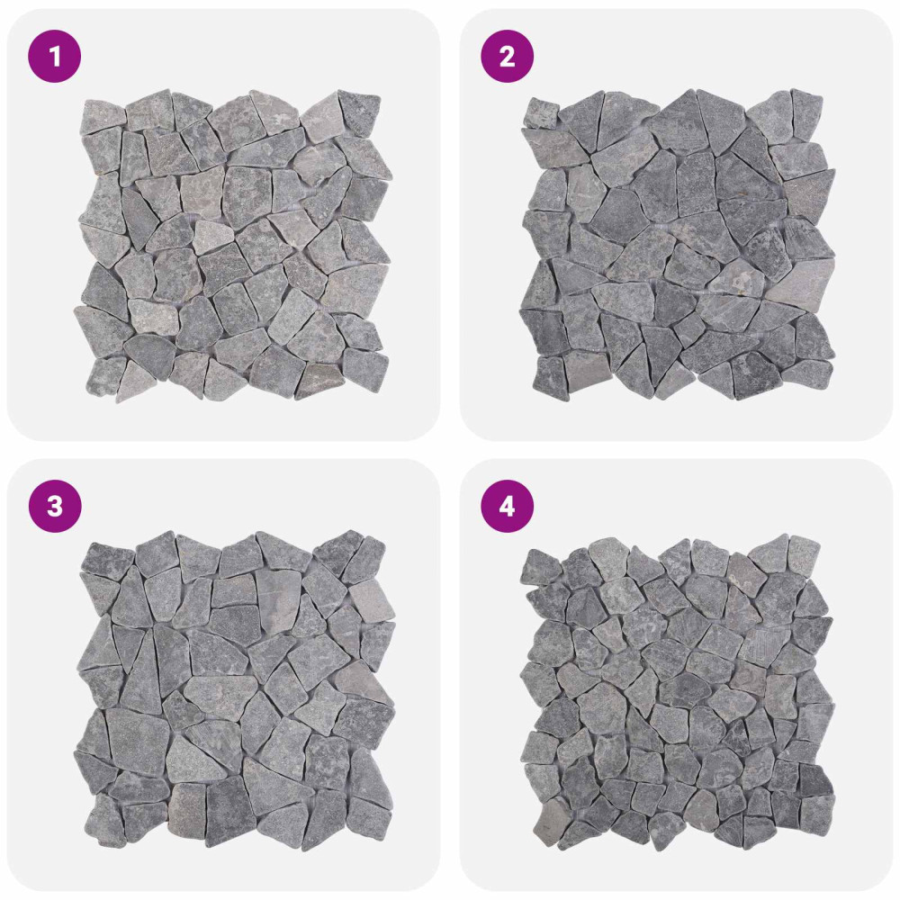 Produktbild för Mosaikplattor Ljusgrå 30 x 30 cm Marmor
