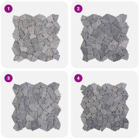 Produktbild för Mosaikplattor Ljusgrå 30 x 30 cm Marmor