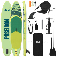 Produktbild för SUP-bräda med sits 2-i-1 POSEIDON 305 x 76 x 15 cm Grön för