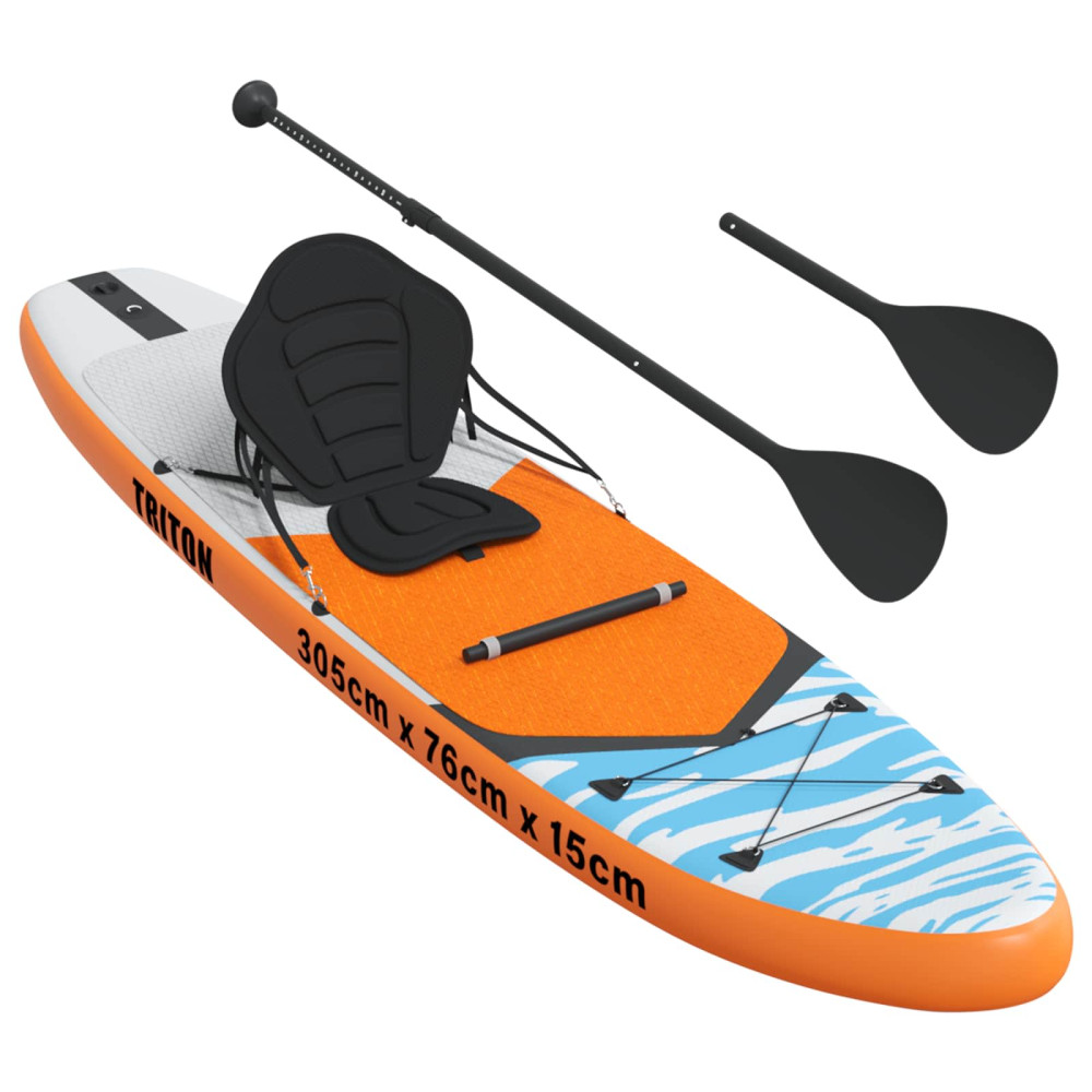 Produktbild för SUP-bräda med sits 2-i-1 TRITON 305 x 76 x 15 cm Blå för
