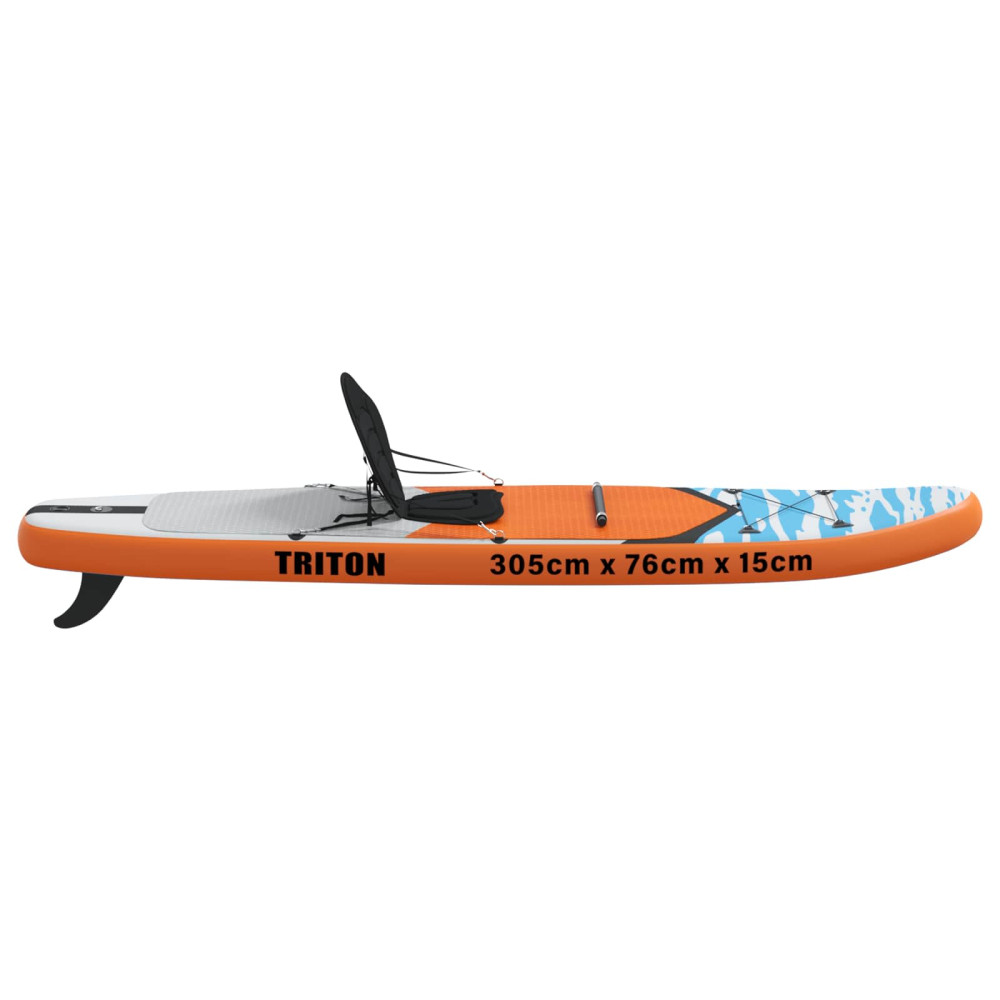 Produktbild för SUP-bräda med sits 2-i-1 TRITON 305 x 76 x 15 cm Blå för