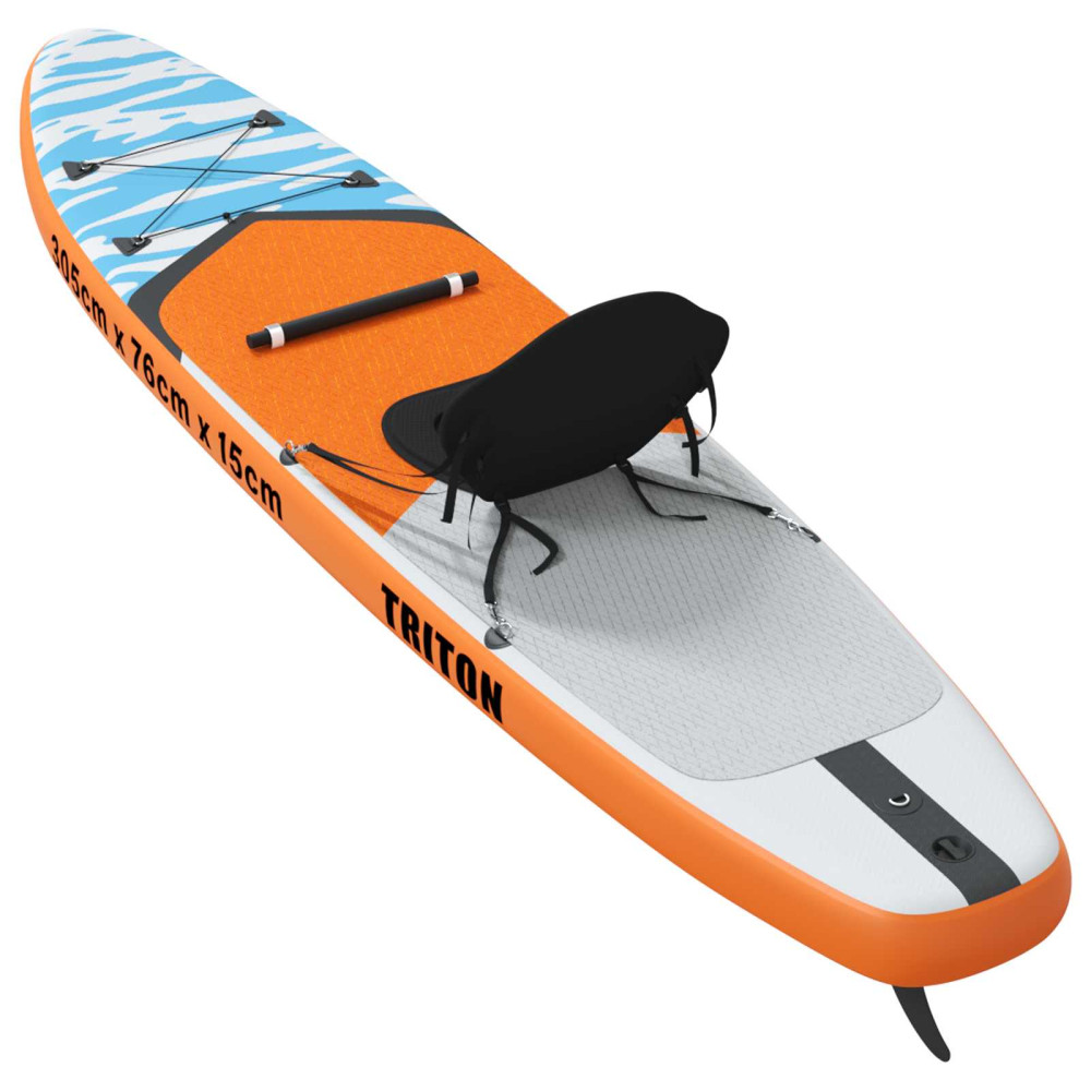 Produktbild för SUP-bräda med sits 2-i-1 TRITON 305 x 76 x 15 cm Blå för