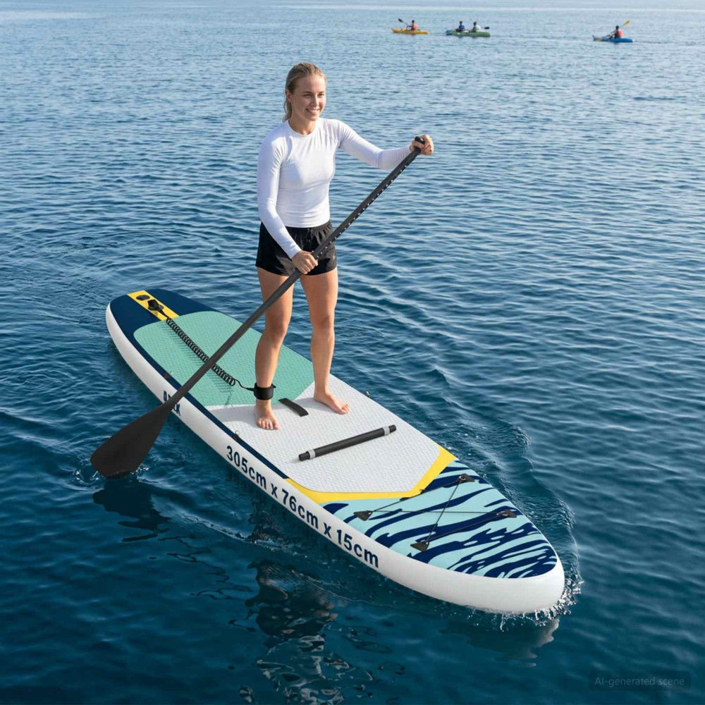 Produktbild för SUP-bräda med sits 2-i-1 APEX 305 x 76 x 15 cm Blå för