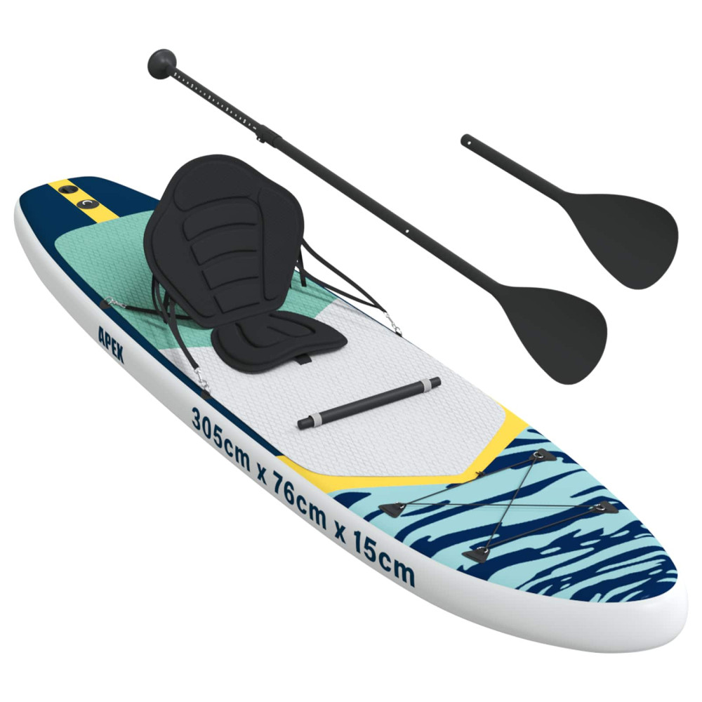 Produktbild för SUP-bräda med sits 2-i-1 APEX 305 x 76 x 15 cm Blå för