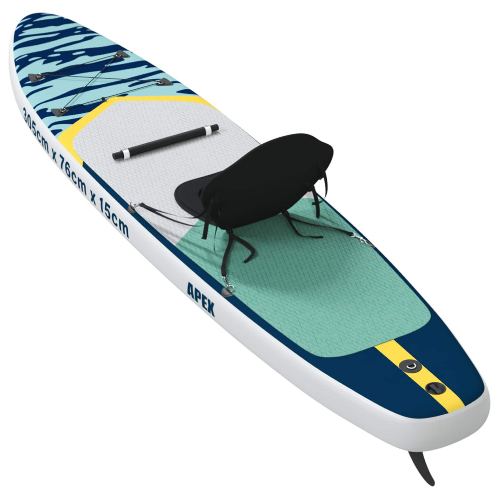 Produktbild för SUP-bräda med sits 2-i-1 APEX 305 x 76 x 15 cm Blå för