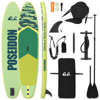 Produktbild för SUP-bräda med sits 2-i-1 POSEIDON 335 x 76 x 15 cm Grön för