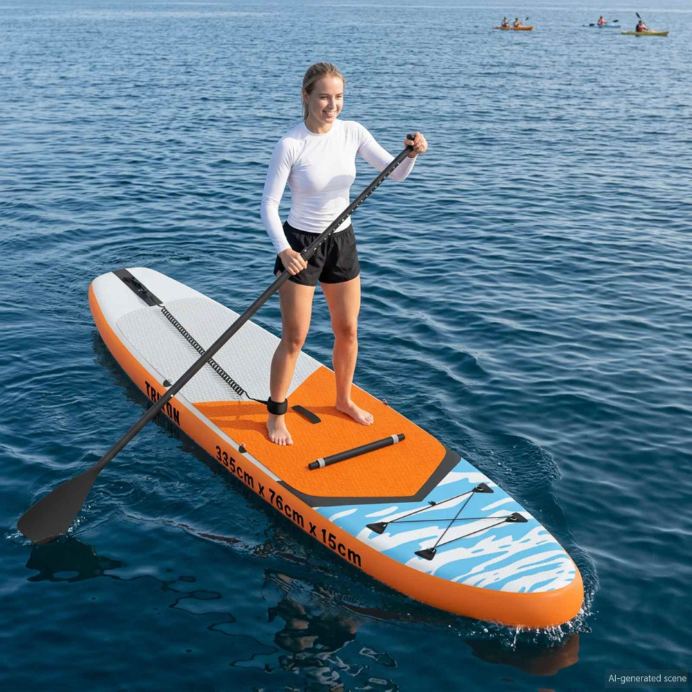Produktbild för SUP-bräda med sits 2-i-1 TRITON 335 x 76 x 15 cm Blå för