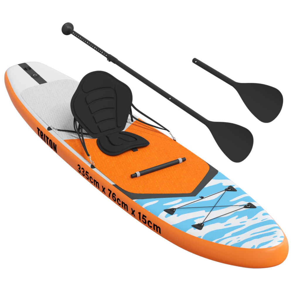 Produktbild för SUP-bräda med sits 2-i-1 TRITON 335 x 76 x 15 cm Blå för