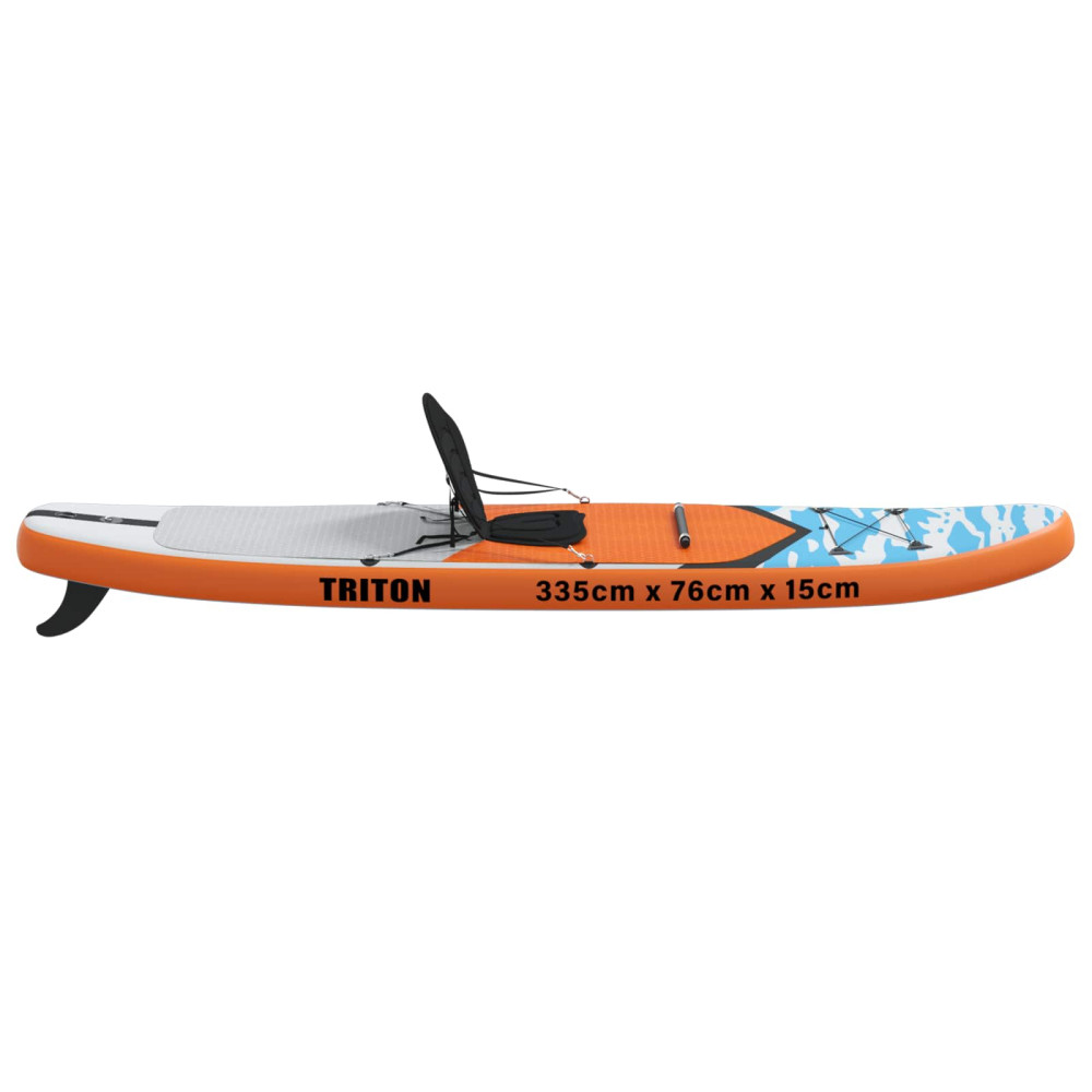Produktbild för SUP-bräda med sits 2-i-1 TRITON 335 x 76 x 15 cm Blå för