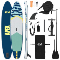 Produktbild för SUP-bräda med sits 2-i-1 APEX 335 x 76 x 15 cm Blå för