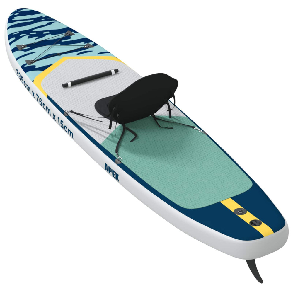 Produktbild för SUP-bräda med sits 2-i-1 APEX 335 x 76 x 15 cm Blå för