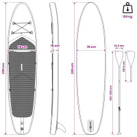 Produktbild för SUP-bräda med sits 2-i-1 APEX 335 x 76 x 15 cm Blå för
