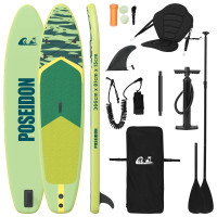 Produktbild för SUP-bräda med sits 2-i-1 POSEIDON 366 x 81 x 15 cm Grön för
