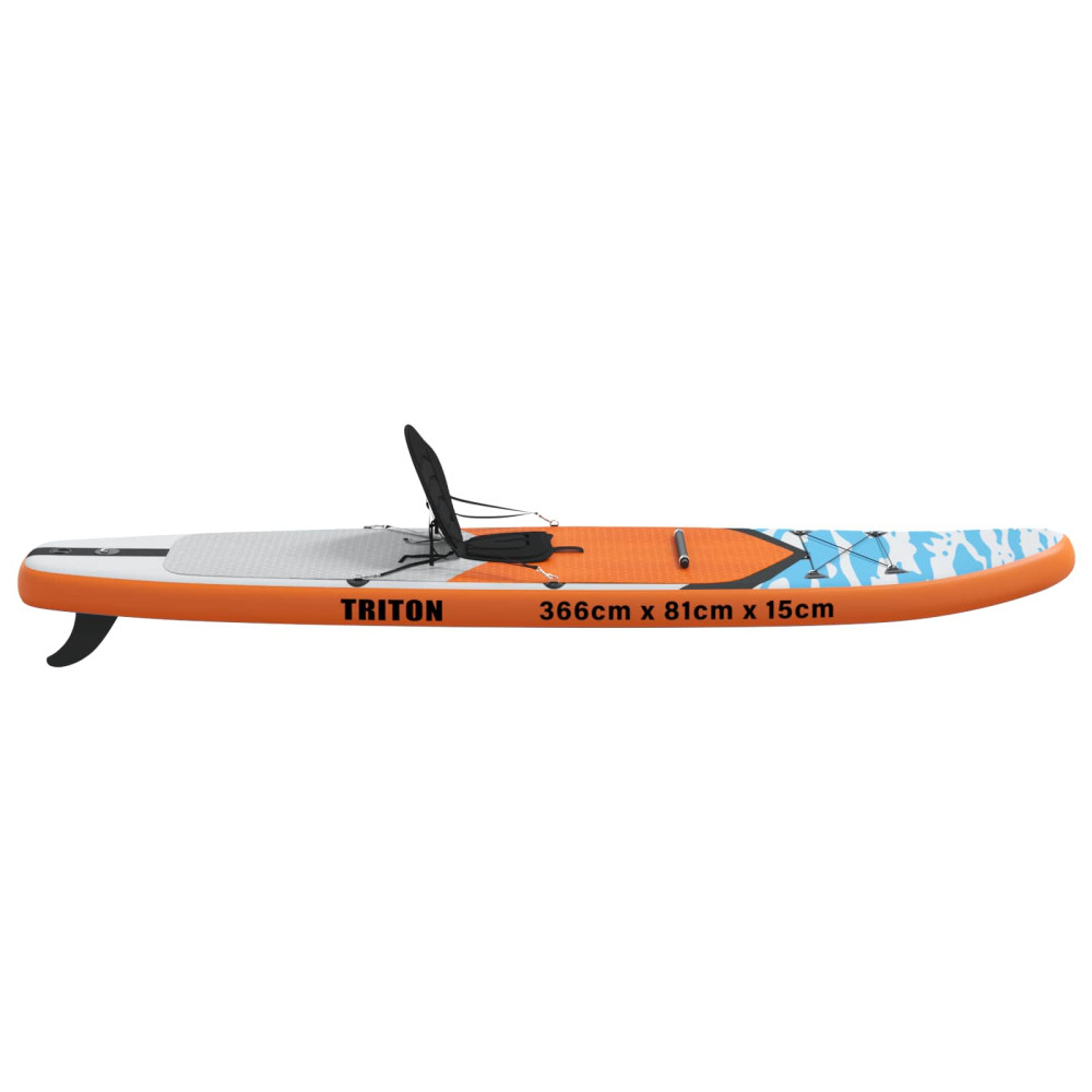 Produktbild för SUP-bräda med sits 2-i-1 TRITON 366 x 81 x 15 cm Blå för