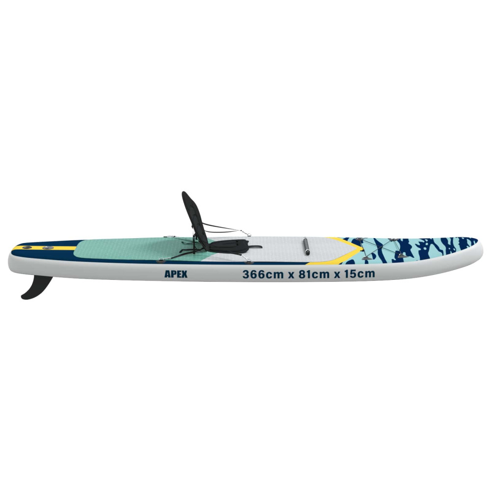 Produktbild för SUP-bräda med sits 2-i-1 APEX 366 x 81 x 15 cm Blå för