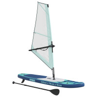 Produktbild för Uppblåsbar SUP-bräda med segel HYDROS 330 x 76 x 15 cm Turkos