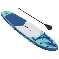 Produktbild för Uppblåsbar SUP-bräda med segel HYDROS 330 x 76 x 15 cm Turkos
