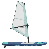 Produktbild för Uppblåsbar SUP-bräda med segel HYDROS 330 x 76 x 15 cm Turkos