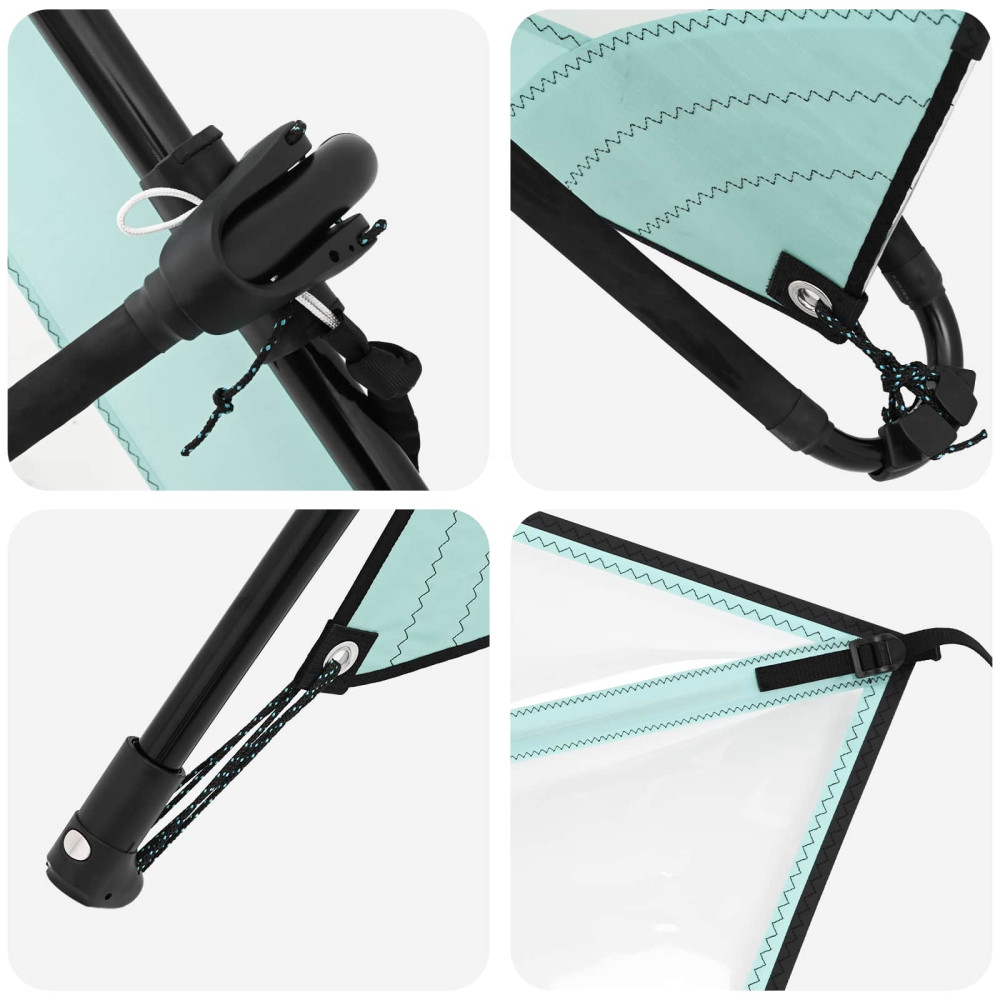 Produktbild för Uppblåsbar SUP-bräda med segel HYDROS 330 x 76 x 15 cm Turkos