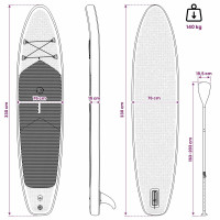 Produktbild för Uppblåsbar SUP-bräda med segel SCYLLA 330 x 76 x 15 cm Blå för