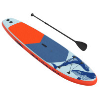 Produktbild för Uppblåsbar SUP-bräda med segel SCYLLA 330 x 76 x 15 cm Blå för