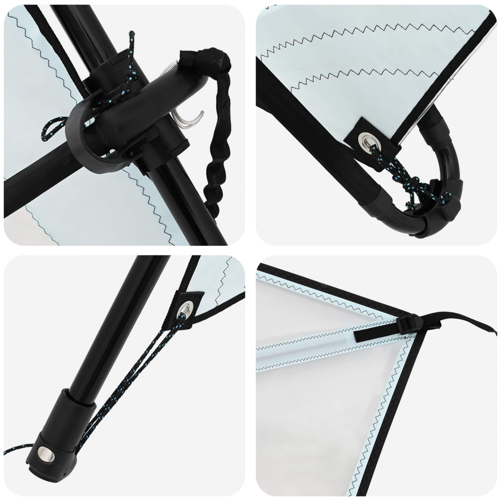 Produktbild för Uppblåsbar SUP-bräda med segel SCYLLA 330 x 76 x 15 cm Blå för