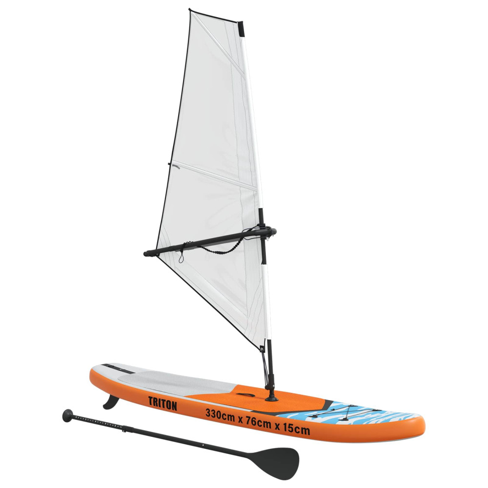 Produktbild för Uppblåsbar SUP-bräda med segel TRITON 330 x 76 x 15 cm Blå för