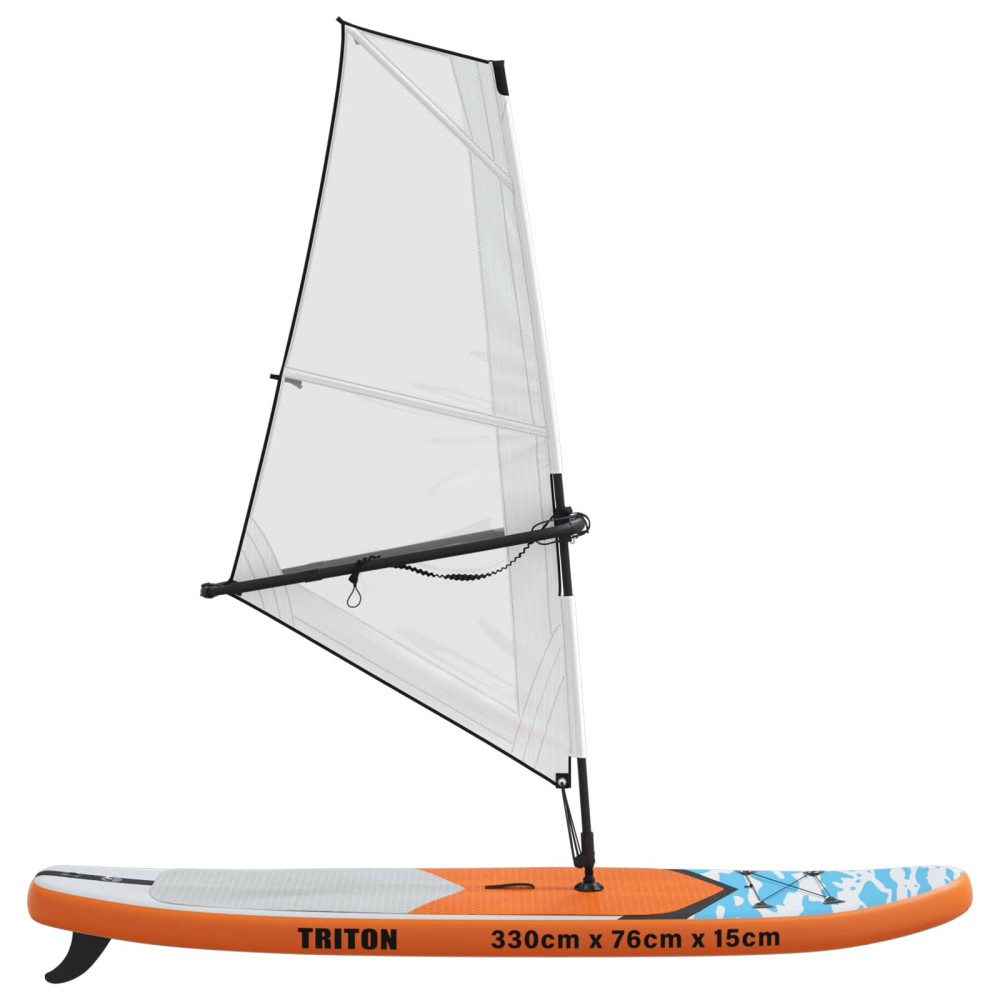 Produktbild för Uppblåsbar SUP-bräda med segel TRITON 330 x 76 x 15 cm Blå för
