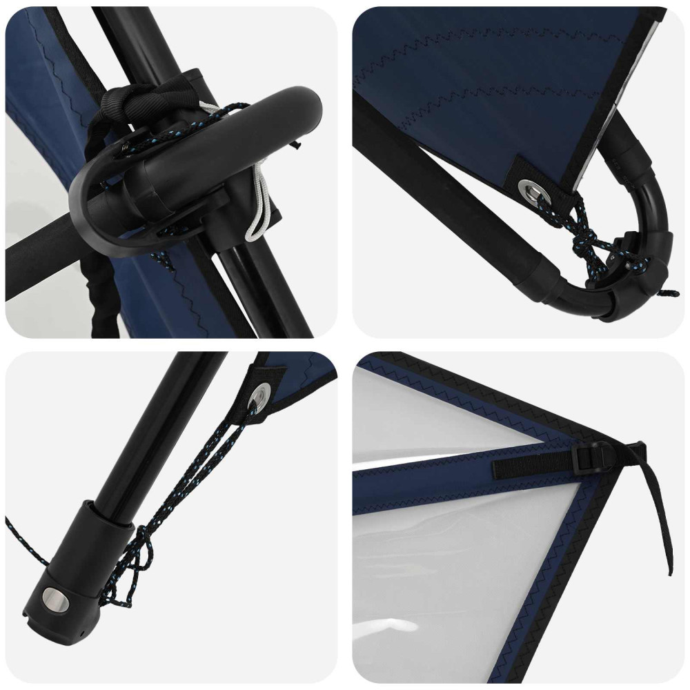 Produktbild för Uppblåsbar SUP-bräda med segel APEX 330 x 76 x 15 cm Blå för