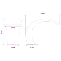 Produktbild för Pool Fontän Silver 61 x 30 x 71 cm Rostfritt stål