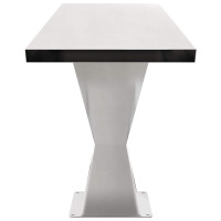 Produktbild för Poolfall med RGB LEDs Rostfritt stål 63,5 x 29 x 51 cm Silver