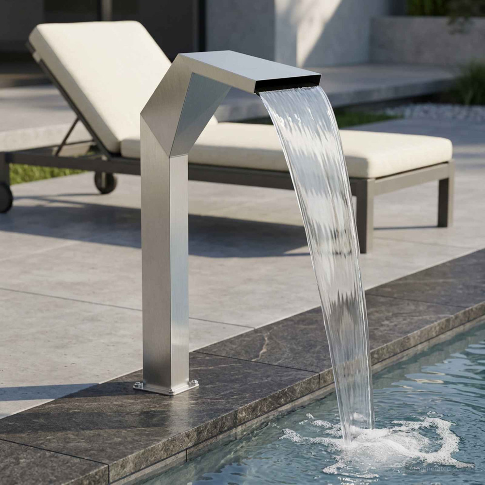Produktbild för Pool Vattenfall Rostfritt stål 50 x 30 x 90 cm Silver