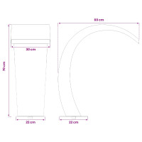 Produktbild för Pool Fontän Silver 60 x 30 x 70 cm Rostfritt stål