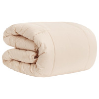 Produktbild för Vintertäcke Beige 260 x 240 cm 100% Naturlig Kapok
