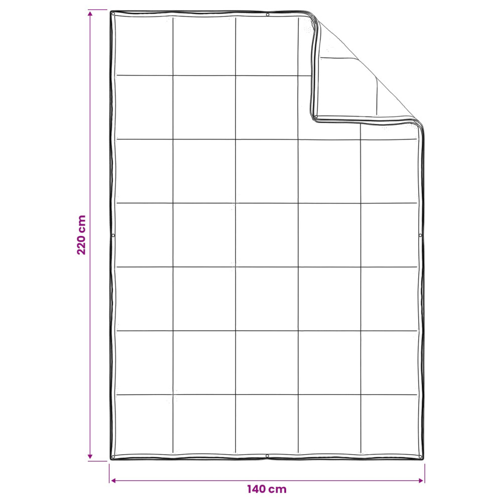 Produktbild för Duntäcke Beige 140 x 220 cm Kapokfiber