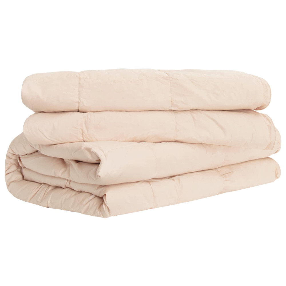 Produktbild för Duntäcke Beige 220 x 240 cm Kapokfiber