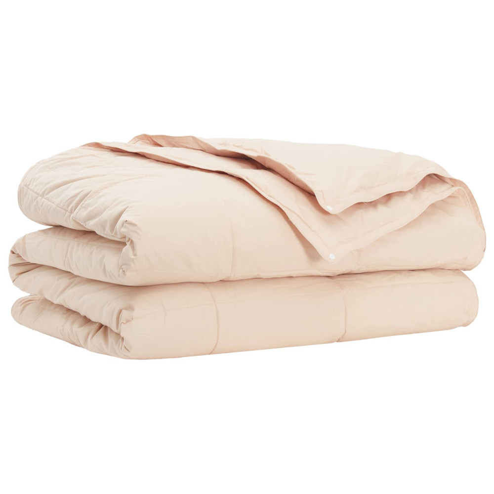 Produktbild för Duntäcke Beige 240 x 260 cm Kapokfiber