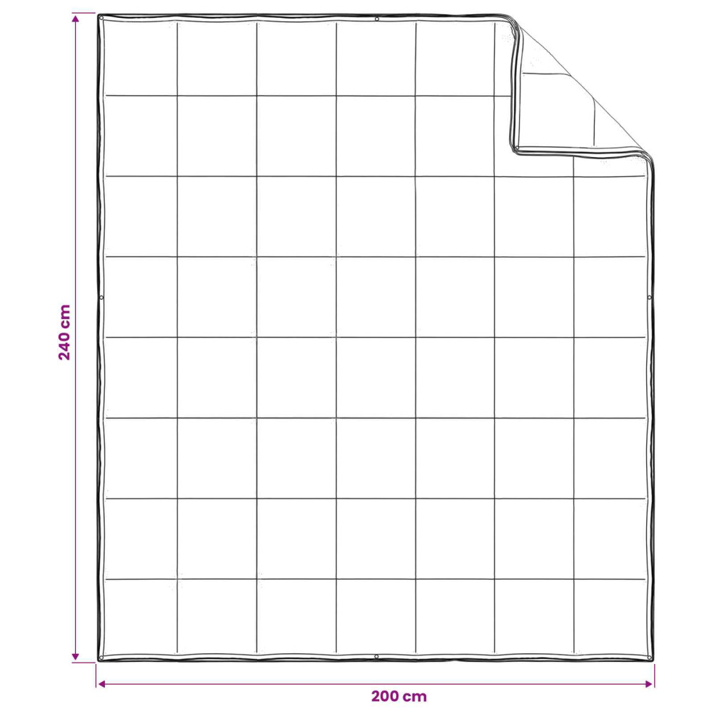 Produktbild för Full Års-Duvet Vit 200 x 240 cm Bambufiber