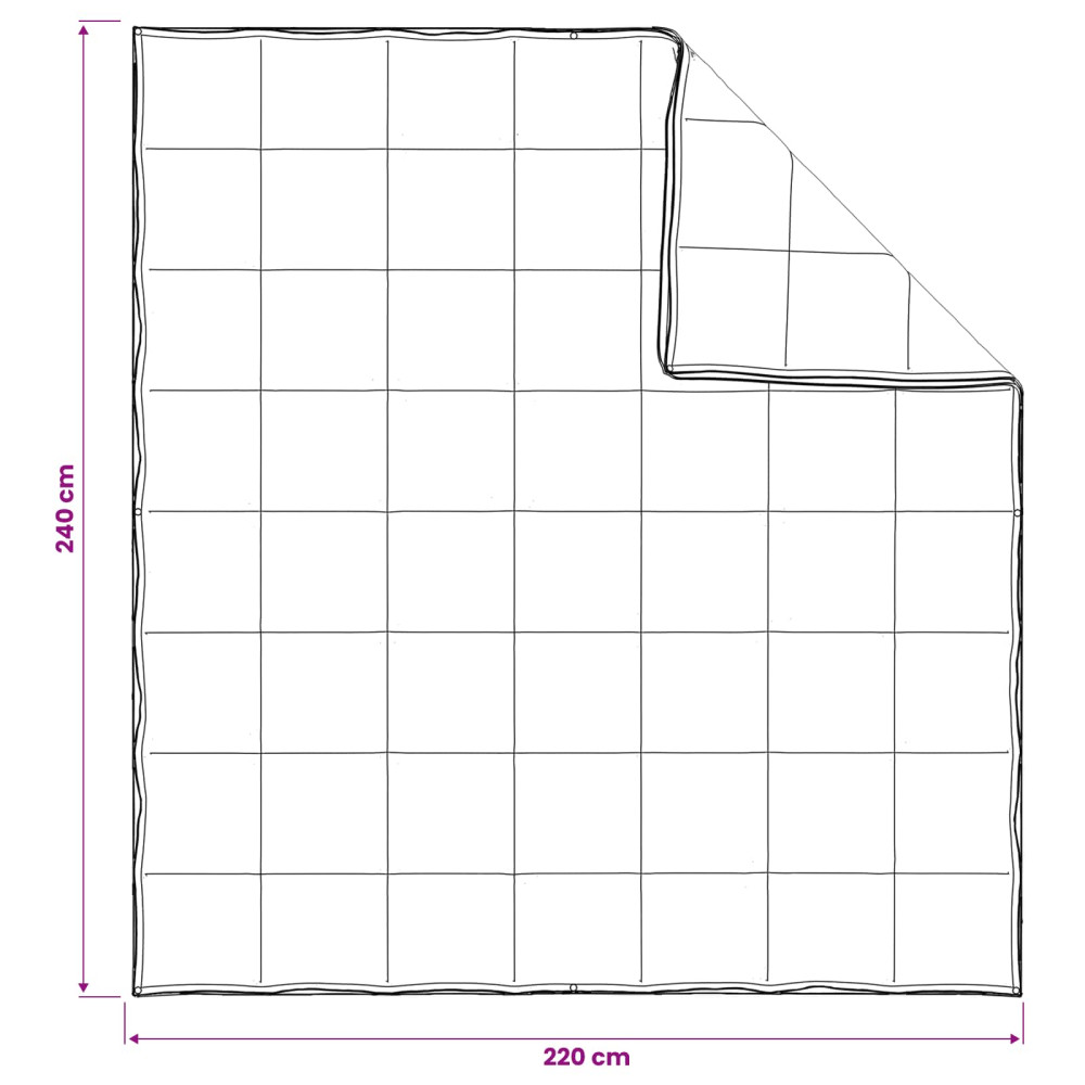 Produktbild för Full Års-Duvet Vit 240 x 220 cm Bambufiber