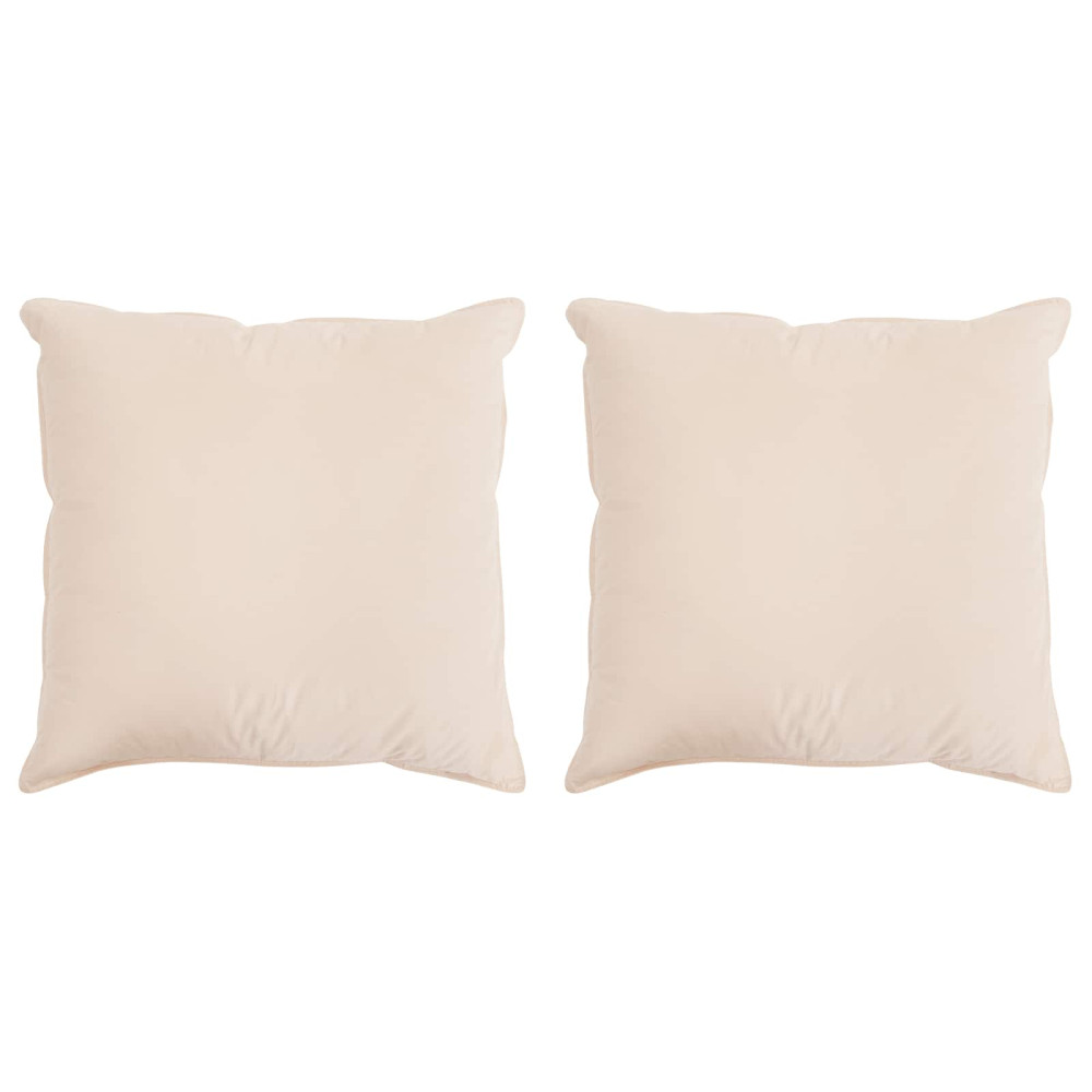 Produktbild för Kudde 2 pcs Beige 40 x 40 cm Kapok Fiber