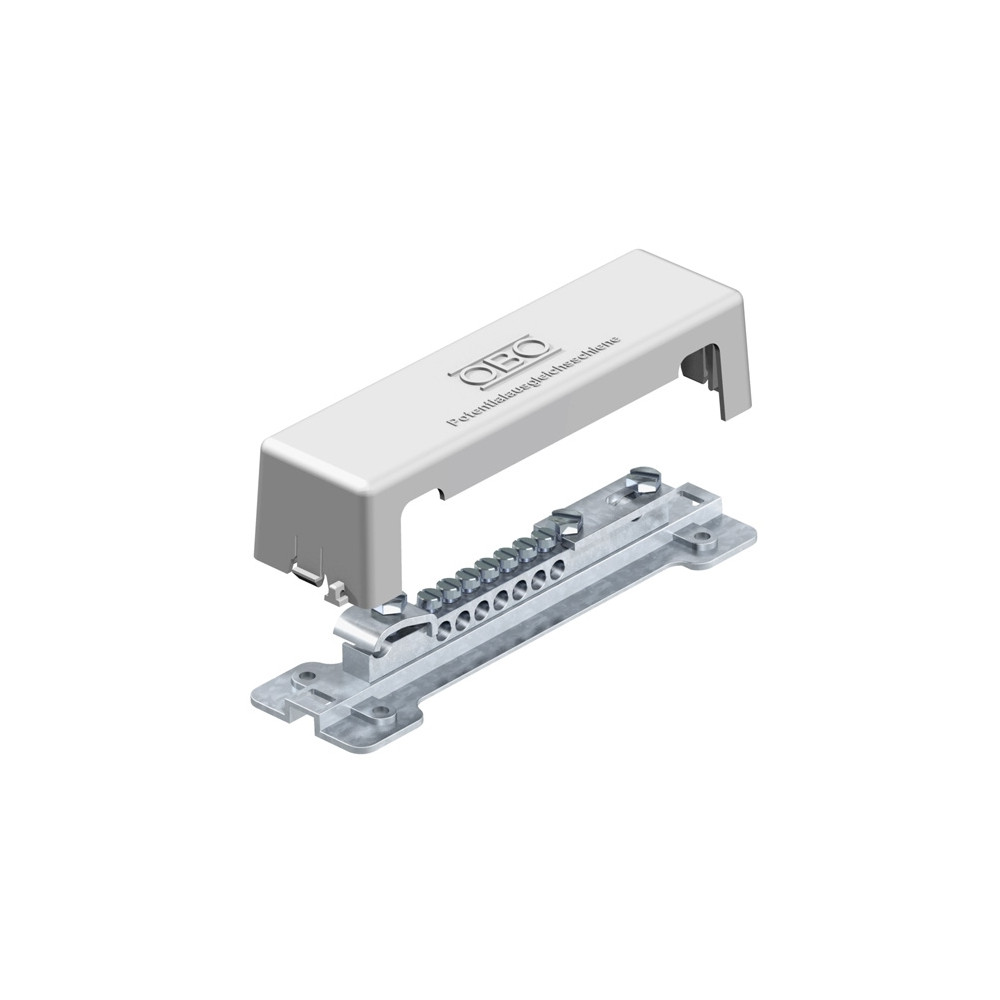 Produktbild för Potentialutjämningsskena för 7x2,5-25 mm² + 1x50 mm² + 4x30...