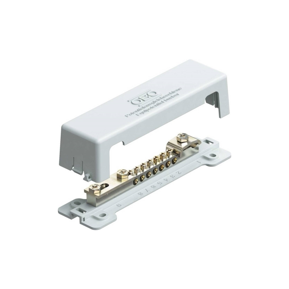 Produktbild för Potentialutjämningsskena för 7x2,5-25 mm² + 1x50 mm² + 4x30...