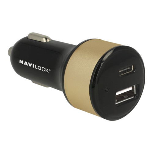 NaviLock Navilock Car charger strömadapter för bil - USB, 24 pin USB-C