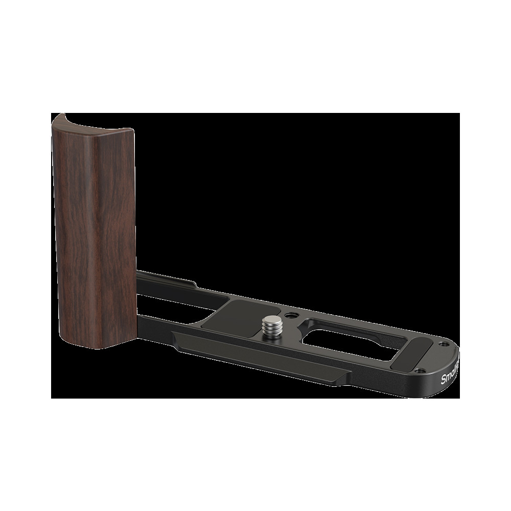 Produktbild för SmallRig 5942 L-Shaped Mount Plate with Wooden Handle for Panasonic LUMIX L10 Black