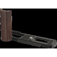 Produktbild för SmallRig 5942 L-Shaped Mount Plate with Wooden Handle for Panasonic LUMIX L10 Black