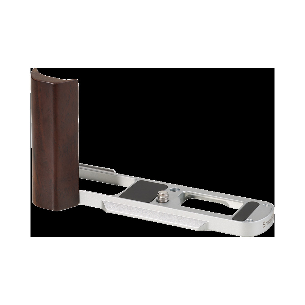 Produktbild för SmallRig 5943 L-Shaped Mount Plate with Wooden Handle for Panasonic LUMIX L10 Silver